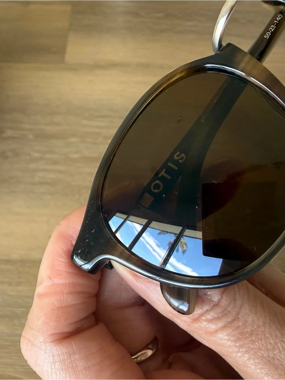 OTIS A Day Late polarized sunglasses tan/brown eco acetate hornwood - unisex